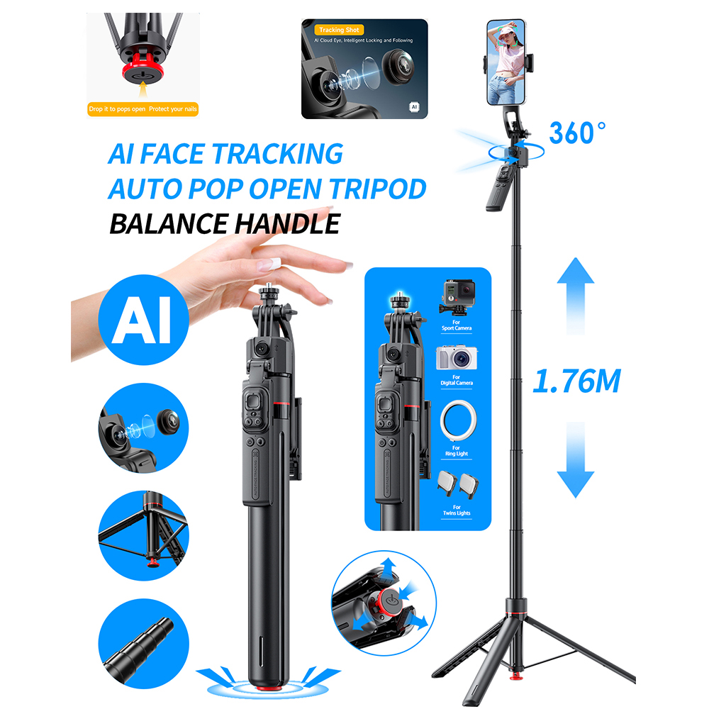 AI Gimbal Tripod Jumping Selfi - Photography Basics ulasan dan harga