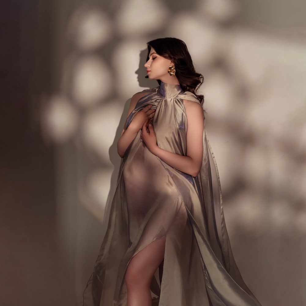 Elegant High Neck Maternity Ph - Photography Club ulasan dan harga